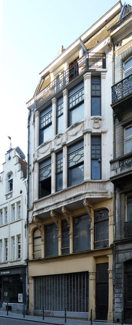 Hôtel Leefson, Rue de l'Ecuyer 47, Bruxelles, façade avant (© CM, photo 2014)