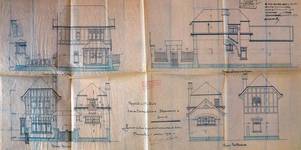 Dieweg 73, Uccle, élévations des façades des bâtiments d'entrée, 1904 (© Fondation CIVA Stichting/AAM, Brussels /Paul Hamesse)