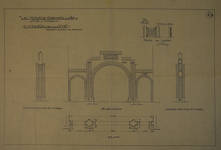 Cité Haren-Paroisse, Rue de la Paroisse 161-199, Bruxelles Haren, plan pour l'entrée de la cité (© Fondation CIVA Stichting/AAM, Brussels/ Paul Hamesse)