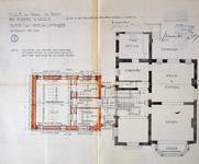 Dieweg 73, Ukkel, grondplan gelijkvloers, 1909 (© Fondation CIVA Stichting/AAM, Brussels /Paul Hamesse)