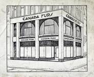 Canada Furs, Rue Neuve 80, Bruxelles, projet de transformation des façades, dessin (© Fondation CIVA Stichting/AAM, Brussels /Paul Hamesse)