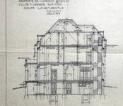  Koninklijke Baan 239-241, Coxyde, coupe longitudinale (© Fondation CIVA Stichting/AAM, Brussels /Paul Hamesse)