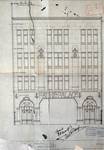 Pathé Palace, Boulevard Anspach 85, Bruxelles, projet non retenu de la façade rue Jules Van Praet, AVB/TP 25458 (1913)
