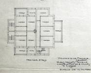  Koninklijke Baan 239-241, Coxyde, plan du premier étage (© Fondation CIVA Stichting/AAM, Brussels /Paul Hamesse)