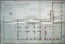 Cie d'assurance Vie Utrecht, Rue de la Loi 13-15, Bruxelles, projet de transformation en collaboration avec Michel Polak, plan du rez-de-chaussée, AVB/TP 33739 (1936)