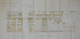 Hôtel Sigart, Avenue Louise 413, Bruxelles Extension Est, élévations des façades, AVB/TP 1865 (1911)