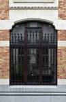 Union commerciale des Glaceries belges, Bronstraat 86, Sint-Gillis, raam van de eerste verdieping (© APEB, foto 2017)
